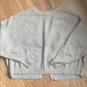 Zara cropped sweater with zipper up the back
